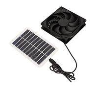 Alomejor Ventilador de Ventilación Solar, Extractor de Aire para Exteriores Accionado por Silicio Monocristalino, Solución de Eliminación de Olores de 3 W para Casas de Mascotas y Vehículos