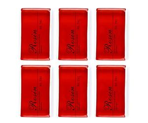 Alomejor Violin Roses -Premium Adhesión Arcos Lisos para Violín Viola Celón, 6pcs Colófono para Accesorios de Instrumentos (rojo)