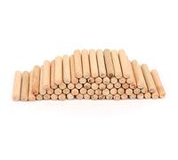 Alomejor Wood Dowel Pins, Fluted Beech Craft 6, 8, 10mm (6*40mm one pack)
