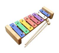 Alomejor Xilófono de 8 Notas, Instrumento Musical Multifuncional para Niños, Juguete para Tocar en Grupo, Aluminio