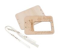 Alomejor Your First Million Cartera de Madera Inspiradora para Dinero en Efectivo y Tarjetas Cumpleaños y Bodas Material Ecológico para Amigos Familiares (Tipo de Pareja)