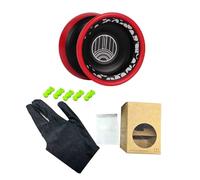 Alomejor Yoyo Profesional, Rodamiento Sensible de Alta Velocidad, Yo Yo de Aluminio para Trucos y Competición, Niños y Adultos (Black)