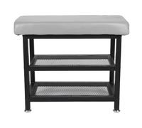 Alomejor Zapatero de Entrada, Banco de Asiento Acolchado, Almacenamiento para Dormitorio Interior, Organizador de Zapatos Estable para Pasillo (Grey)
