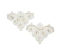 Alomejor Zapato con Perlas, Flor Brillante, Decoración DIY para Botas, Sandalias, Decoraciones Artesanales, 2 uds., para Zapatos de Boda, Adorno de Flores (Puntera de perla blanquecina)