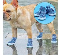 Alomejor Zapatos Deportivos para Perros, Zapatillas Antideslizantes Azules para Cachorros, para Mascotas, Exteriores, Interiores, Transpirables, 4 Uds. (Número 2 (13 X 2,9 X 1,5 cm / 5,1, 0,6)