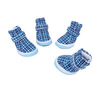 Alomejor Zapatos Deportivos para Perros, Zapatillas Antideslizantes Azules para Cachorros, para Mascotas, Exteriores, Interiores, Transpirables, 4 Uds. (Número 2 (13 X 2,9 X 1,5 cm / 5,1, 0,6)