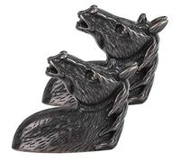 Alomejor Zinc Alloy Horse Head Cabinet Handle, 4x5cm (3999 black horse)