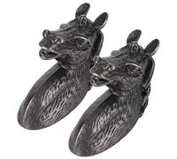 Alomejor Zinc Alloy Horse Head Cabinet Handle, 4x5cm (3999 black horse)