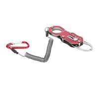 Alomejor1 Mini Agarre de Pesca, Abrazadera de Control de Peces Portátil Soporte para Peces con Hebilla Colgante Cuerda Antipérdida(Actividad roja)