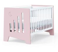 Alondra Cuna bebé rosa convertible en escritorio 70x140 cm (2en1)