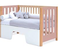 Alondra Cuna colecho 60x120 cm convertible (3en1) madera/rosa