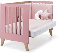Alondra Cuna colecho 60x120 cm convertible en escritorio (3en1) madera/rosa