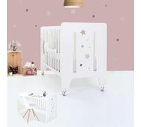 Alondra Cuna Colecho Bebe 120x60 cm + Kit Escritorio 3en1. Colecho Bebe Cuna 60x120 para unir a la Cama. Cunas de colecho (Cuna+Colecho+Escritorio) CU6000