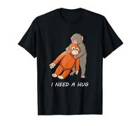 Alone Baby Monkey Punch I Need A Hug, diseño Lindo Camiseta