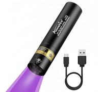 Alonefire SV95 - Linterna UV pequeña de 365 nm, 3 W, USB C, recargable, mini detector de dinero de luz negra para curado de resina, detección de orina de mascotas, escorpión, pesca, minerales, fugas