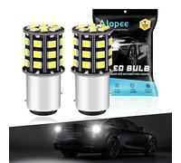 Alopee Paquete de 2 Bombillas P21/5W Led Blanco 12-24V Sin Polaridad Bombilla BAY15D Doble Contacto para Intermitentes, Luz de Posición y Luz de Freno, Compatible con Chips 1157 7528 12499, 33SMD 2835