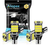 Alopee Paquete de 4 Bombillas T15 W16W Led Canbus 12-18V Blanco Sin Polaridad de Repuesto para Coche 921/955/C921 Luces de Marcha Atrás, Intermitentes y Freno 45SMD 4014 Chips