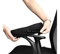 Aloudy Almohadillas ergonómicas de Espuma viscoelástica para reposabrazos de Silla de Oficina, cómodas Fundas para reposabrazos de Silla de Juego para Alivio de presión de Codos y antebrazos Negro M
