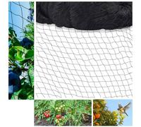 alouweekuky 15 m x 15 m Malla Antipajaros, Malla Antipalomas Negra, Red de Protección para Pájaros Protección de Plantas, árboles, Frutas, Verduras, Estanque, Control de Aves(Malla de 5 x 5 cm)