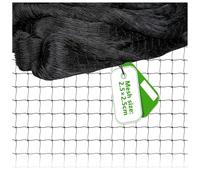 Alouweekuky Malla Red de Protección Antipajaros 15 x 15 m, Malla Antipalomas Negra (2.5 x 2.5 cm)