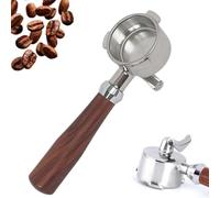 alouweekuky Portafiltro 51mm, 3 Oreja, Doble Caño, Compatible con Delonghi Dedica EC680/EC685/EC785/EC820/EC850/EC860, Acero Inoxidable 304, 2 Boquillas, Fácil de Limpiar para Amantes del Café