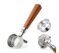 alouweekuky Portafiltro de 51 mm, doble caño 3 orejas, filtro portafiltro compatible con Delonghi Dedica EC680/EC685/EC785/EC820/EC850/EC860, portafiltros de acero inoxidable