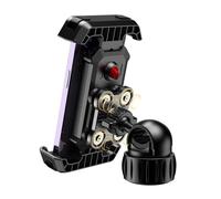 alouweekuky Soporte Movil Moto Doble Amortiguación Soporte Movil Bicicleta, Anti-sacudido Portamoviles Moto, Compatible con Smartphones de 4.7" a 7.2", Incluyendo iPhone 16/15/14 Pro MAX