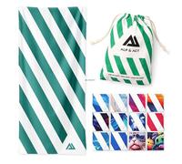 ALP & ACT Toalla de Playa XXL 200x90 cm - Microfibra 100% reciclada - Ultraligera y de Secado rápido - Toalla Grande para Vacaciones, Piscina y Playa - Paño Compacto - Verde