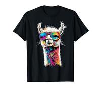 Alpaca con Gafas de Sol Llama Life Is Better With Alpaca Camiseta