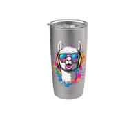 Alpaca con Gafas de Sol Llama Life Is Better With Alpaca Vaso térmico de acero inoxidable de doble pared