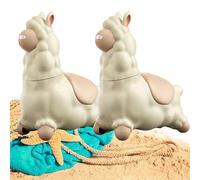 Alpaca Escupe Agua, 2pcs Llama Escupidora, Pulverizador Squirter, Lindo Rociador Juguete Exterior, Juguete Portátil Interactivo para la Piscina de Animales (Blanco)