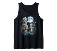 Alpaca Funny Howl Luna Llena Extraño Maldito Camiseta sin Mangas