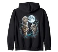 Alpaca Funny Howl Luna Llena Extraño Maldito Sudadera con Capucha
