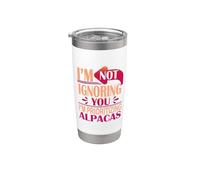 Alpaca Funny I'm Not Ignoring You I'm Priortizing Alpacas Vaso térmico de acero inoxidable de doble pared