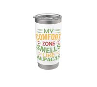 Alpaca Funny My Comfort Zone huele a alpacas Vaso térmico de acero inoxidable de doble pared