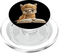 Alpaca Libro Abierto Lectura Animal Gráfico Retrato Redondo Amante PopSockets PopGrip para MagSafe