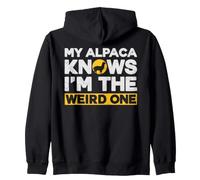 Alpaca Sabe Que Soy el extraño Amante de los Animales Llamas Dueño Sudadera con Capucha