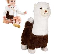 Alpaca Stuffed Animal, Cute Electric Alpaca Pillow, Soft Velvet Plush with Sounds, Interactive Toy for Birthday, Christmas, Girls, Kids, Nursery Room, 5x6.69x3.94 Inches