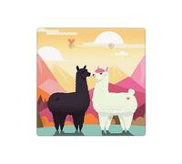 Alpacas in Love in The Mountains - Placas de pared decorativas para interruptor de luz, 2 tomas de corriente, placa de interruptor eléctrico, cubierta de placa frontal termoplástica para dispositivo