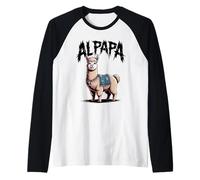 Alpapa Best Dad Father's Day Alpaca Camiseta Manga Raglan