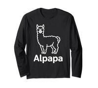 Alpapa Best Dad Father's Day Alpaca Manga Larga