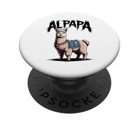 Alpapa Best Dad Father's Day Alpaca PopSockets PopGrip Adhesivo