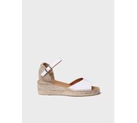Alpargata abierta de mujer con cuña baja | BRIELLA-P 35 BLANCO