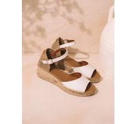 Alpargata abierta de mujer con cuña baja | BRIELLA-P 41 BLANCO