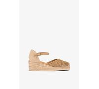Alpargata cuña baja con picados Beige 39