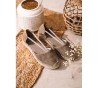 Alpargata de ante para mujer con tiras | ERLA-A 37 TAUPE