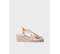 Alpargata de cuña de mujer con bordados multicolor | MONTJOI 41 DALIA