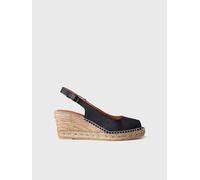Alpargata de cuña estilo peep toe | CROACIA 41 NEGRO
