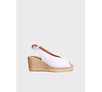 Alpargata de cuña estilo peep toe | LAILA-P 41 BLANCO