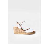 Alpargata de cuña para mujer en piel | SIA-P 36 BLANCO
